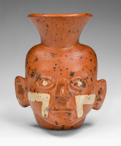 Miniature Vessel in the Form of a Portrait Head with Painted Cheeks