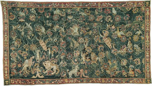 Large Leaf Verdure with Animals and Birds