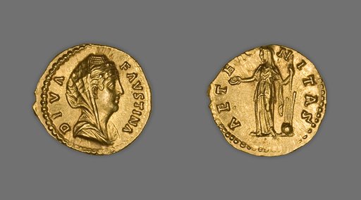 Aureus (Coin) Portraying Empress Faustina the Elder