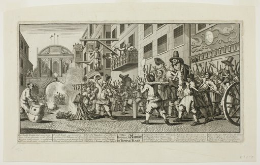Burning the Rumps at Temple Bar, plate eleven from Hudibras