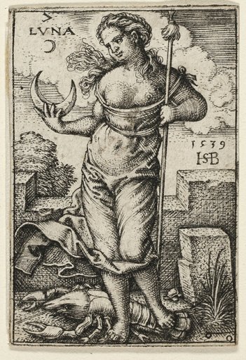 Moon, plate seven from The Seven Planets with the Zodiacs