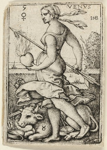 Venus, plate five from The Seven Planets with the Zodiacs