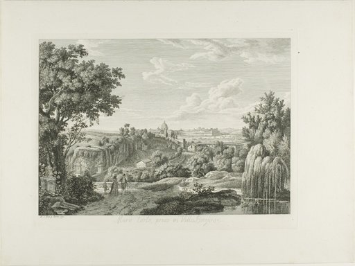 View of the Winding Wall in the Villa Borghese