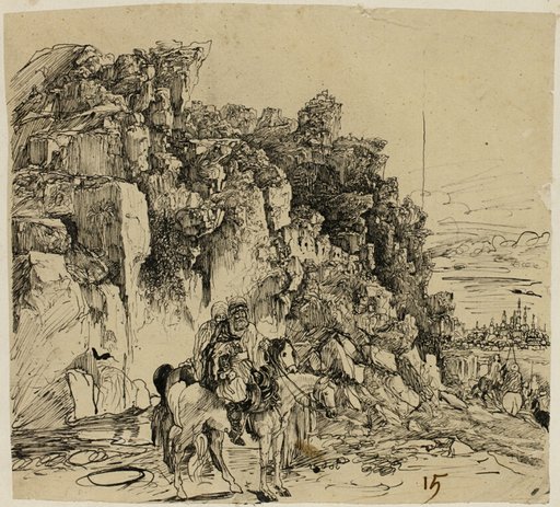 Mountainous Landscape with Horsemen