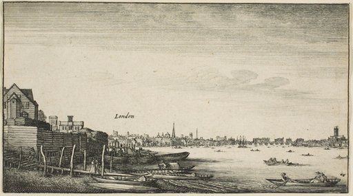 London Viewed from the Thames River at Milford Staris Below Arundel House