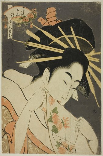 The Courtesan Senzan of the Chojiya, from the series "Beauties of the Five Festivals (Bijin gosekku)"
