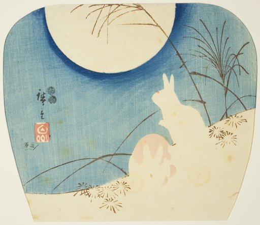 Rabbits in moonlight