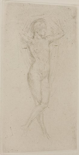 Nude Girl with Arms Raised