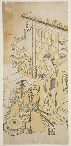 The Actors Takinaka Hidematsu I and Sanogawa Ichimatsu I