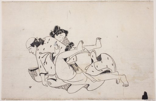 A sheet from a shunga album