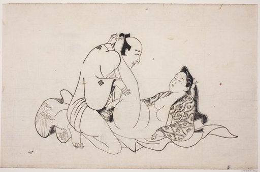 A sheet from a shunga album