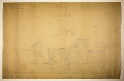 Proposed Fine Arts Museum, World's Columbian Exposition, Chicago, Illinois, Entrance Elevation