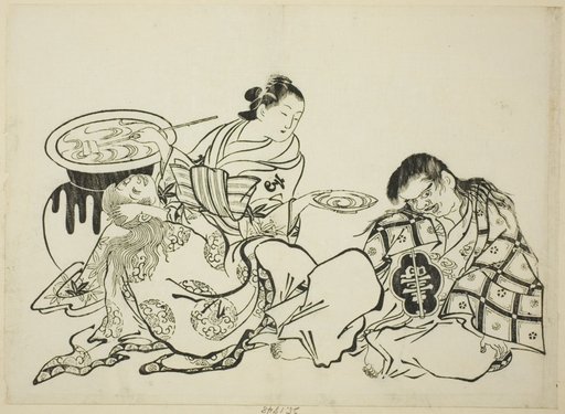 Courtesan Plying Shojo with Sake, no. 4 from a series of 12 prints