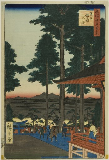 Oji Inari Shrine (Oji Inari no yashiro), from the series “One Hundred Famous Views of Edo (Meisho Edo hyakkei)”