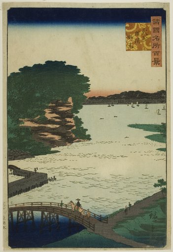 Noge in Yokohama, Bushu Province (Bushu Yokohama Noge) from the series “One Hundred Famous Views in the Various Provinces (Shokoku meisho hyakkei)”