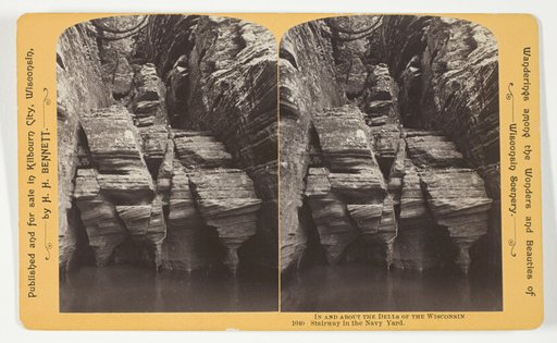 Stairway in the Navy Yard, No. 1040 from the series "In and About the Dells of the Wisconsin River"