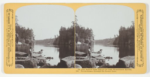 Down stream through the Lower Jaws, No. 206 from the series "In and About the Dells of the Wisconsin River"