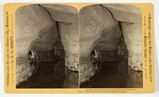 Cave of the Dark Waters - Lighted Column, No. 1013 from the series "In and About the Dells of the Wisconsin River"