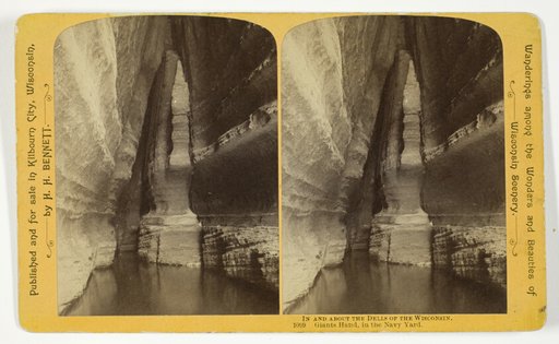 Giants Hand in the Navy Yard, No. 1099 from the series "In and About the Dells of the Wisconsin River"