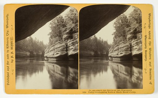 Under Overhanging Rock at Black Hawk's Leap, No. 1034 from the series "In and About the Dells of the Wisconsin River"