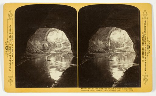 Fountain Cave, near St. Paul, looking out, No. 1508 from the series "Among the Bluff Scenery of the Upper Mississippi"