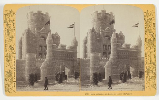 Main entrance and central tower of Palace, No. 1560 from the series "St. Paul Ice Carnival"