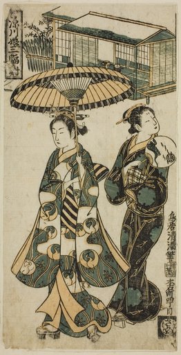 Young Lady and Matron, from "Girls of Fukagawa - A Triptych (Fukagawa musume sanpukutsui)"