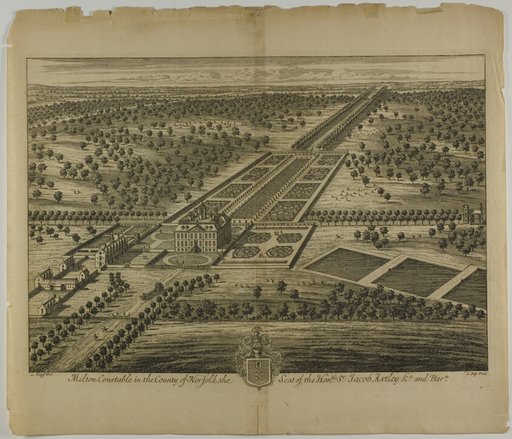 Melton Constable in the County of Norfolk, plate 51 from Britannia Illustrata