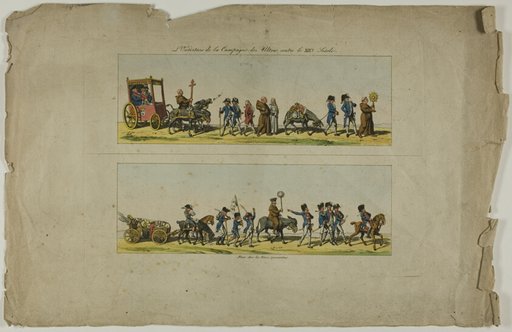 Plates One and Two, from L'Ouverture de la Campagne des Ultras contre la XIXe siecle