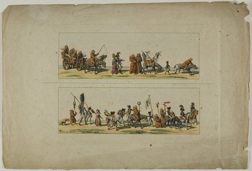 Plates Three and Four, from L'Ouverture de la Campagne des Ultras contre la XIXe siecle