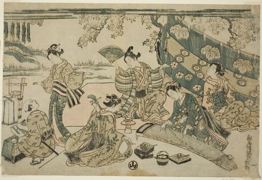A picnic under cherry trees