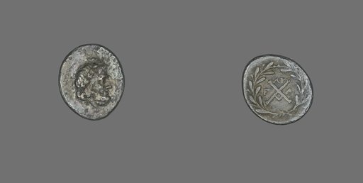Hemidrachm (Coin) Depicting the God Zeus Amarios