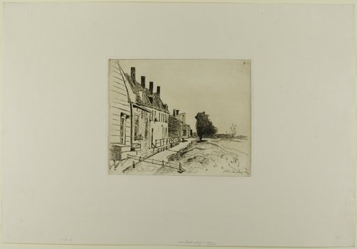 Houses Along the Canal, from Cahier de six eaux-fortes, vues de Hollande
