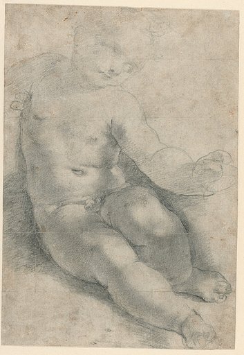 Study for the Christ Child in the Madonna of S. Simone (recto); Study of a Landscape (verso)