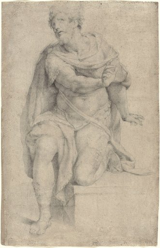 Study of a Kneeling Saint
