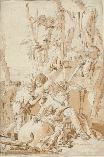 Democritus and Heraclitus Laughing and Sorrowing over the Follies of the World