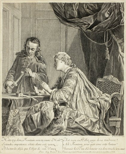 Woman Sealing a Letter