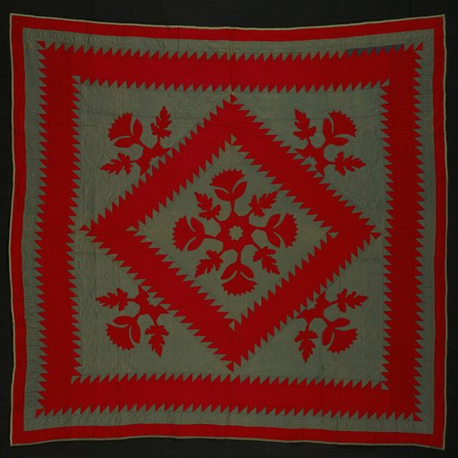 Bedcover ("Sawtooth" or "Jagged Square" Quilt)