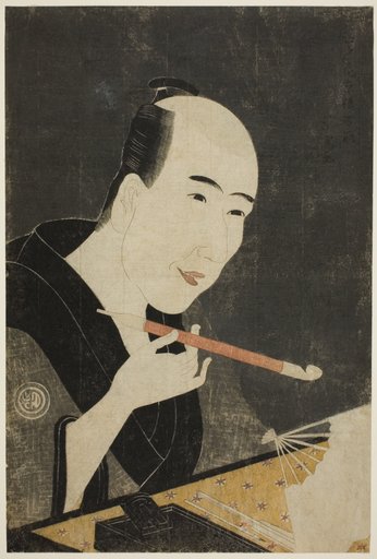 Portrait of Santo Kyoden, the Master of Kyobashi (Edo hana Kyobashi natori)