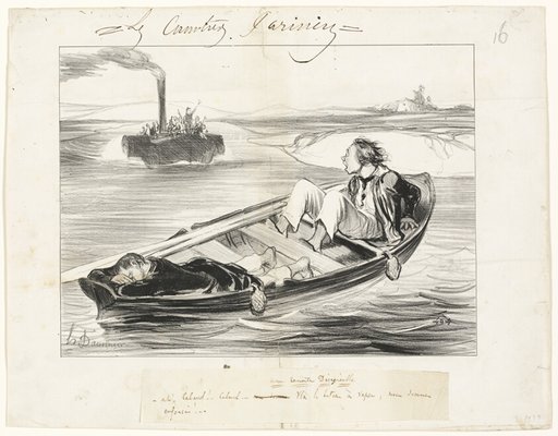 An Unpleasant Encounter, plate sixteen from Les Canotiers Parisiens