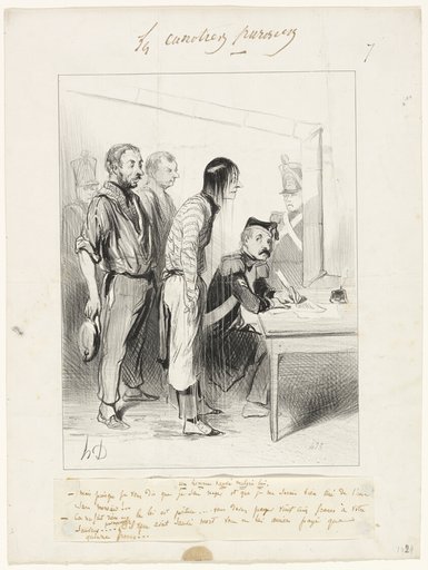 A Man Saved Against his Will, plate seven from Les Canotiers Parisiens
