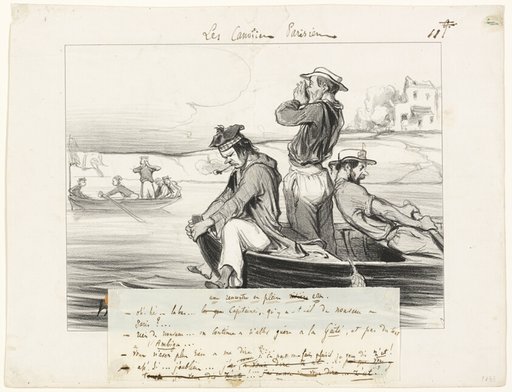 An Encounter in Open Water, plate eleven from Les Canotiers Parisiens
