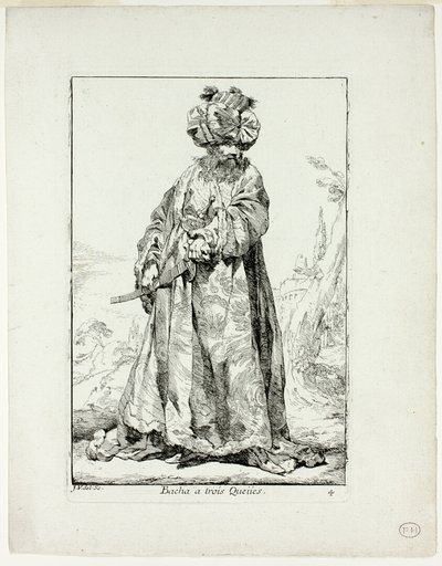 Bacha à trois Queues, plate four from Caravanne du Sultan à la Mecque