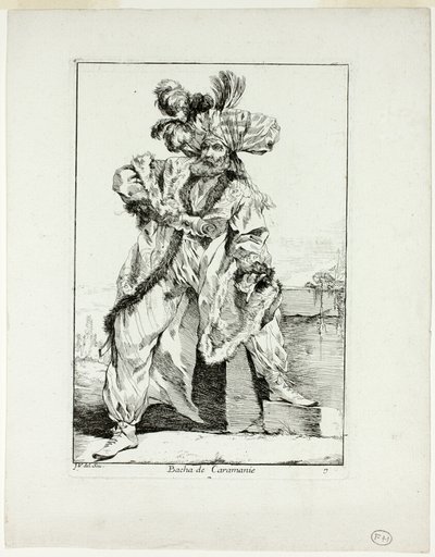 Bacha de Caramanie, plate seven from Caravanne du Sultan à la Mecque