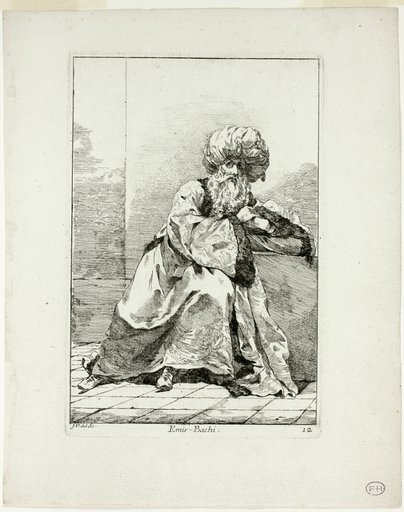 Emir Bachi, plate twelve from Caravanne du Sultan à la Mecque