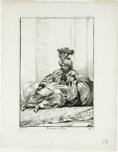 Eunuque Noir, plate 21 from Caravanne du Sultan à la Mecque