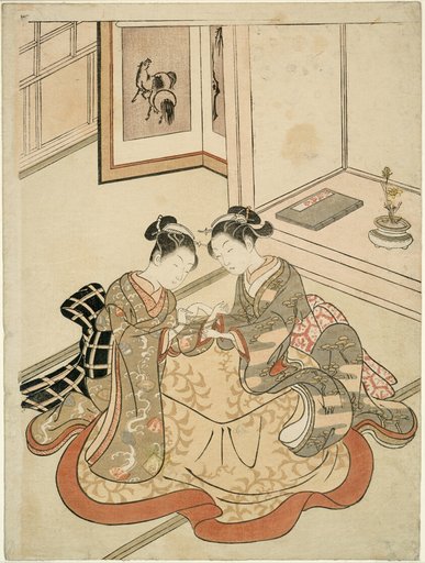 Young Women Playing Cat's Cradle