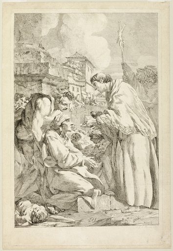 Saint Charles Borromeo Blessing the Plague-Stricken