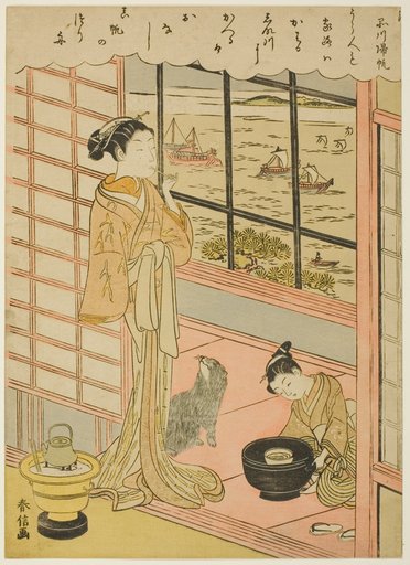 Returning Sails at Shinagawa (Shinagawa no kihan), from the series "Eight Fashionable Views of Edo (Furyu Edo hakkei)"