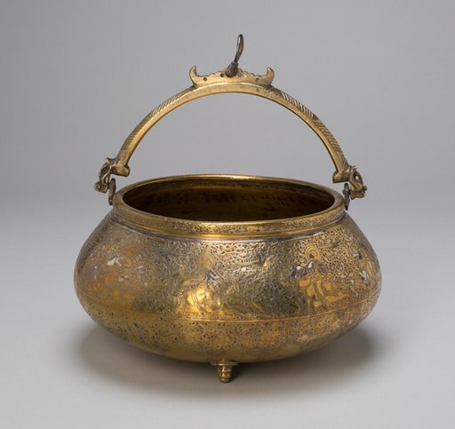 Bowl (Tas) with Polo Players against Foliated Scrolls